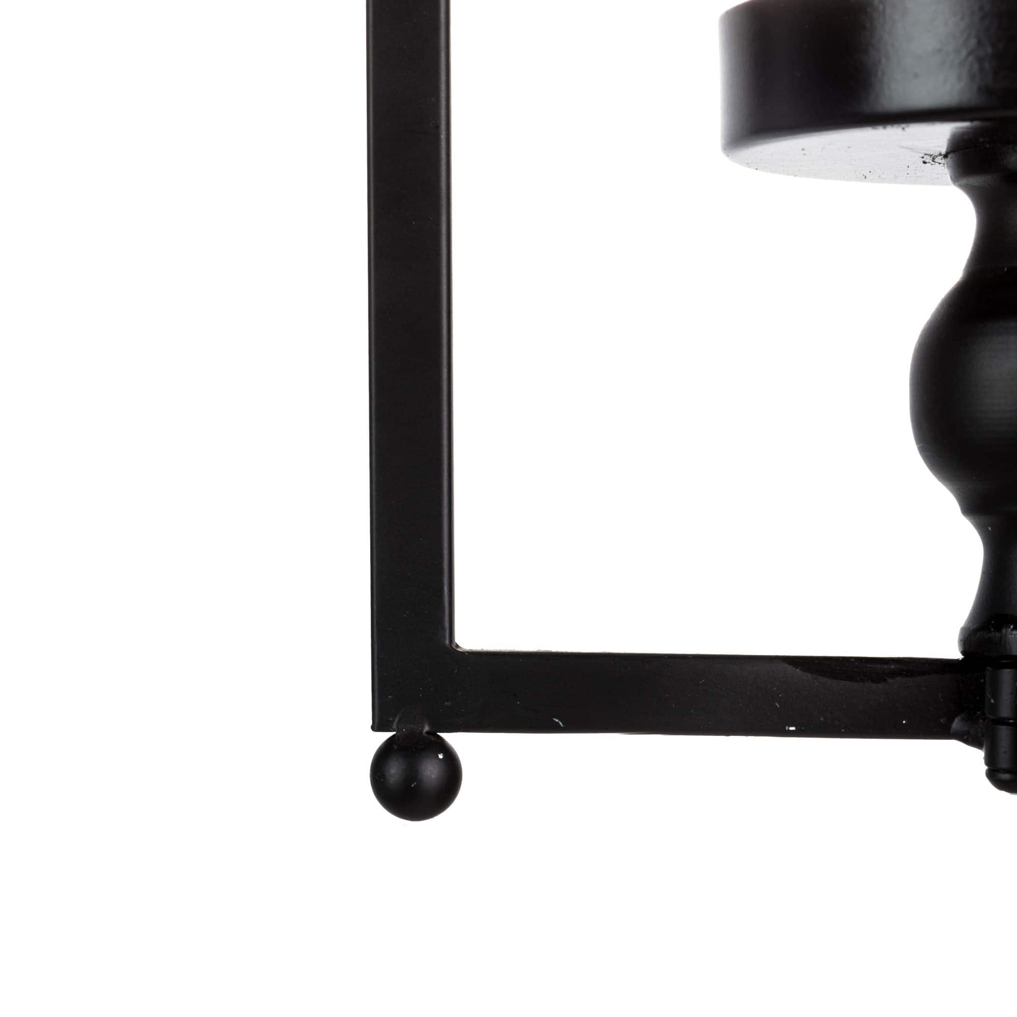 Glitzhome® 16.5" Black Farmhouse Metal Lantern, 2ct.